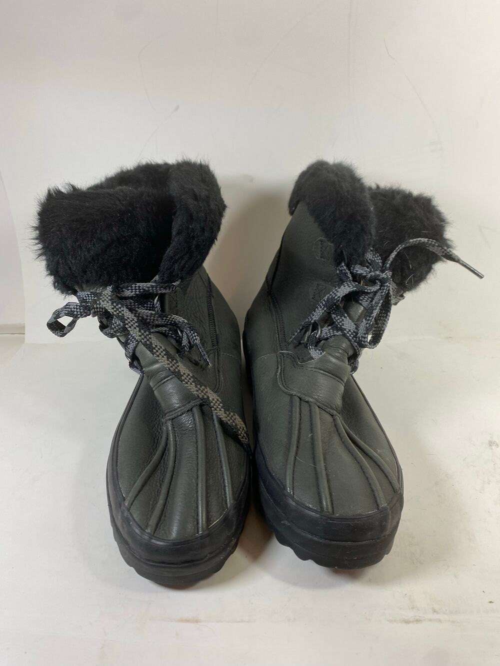 Sperry Maritime Leather Faux Fur Boots Womens 9.5W Duck Winter Snow Boots